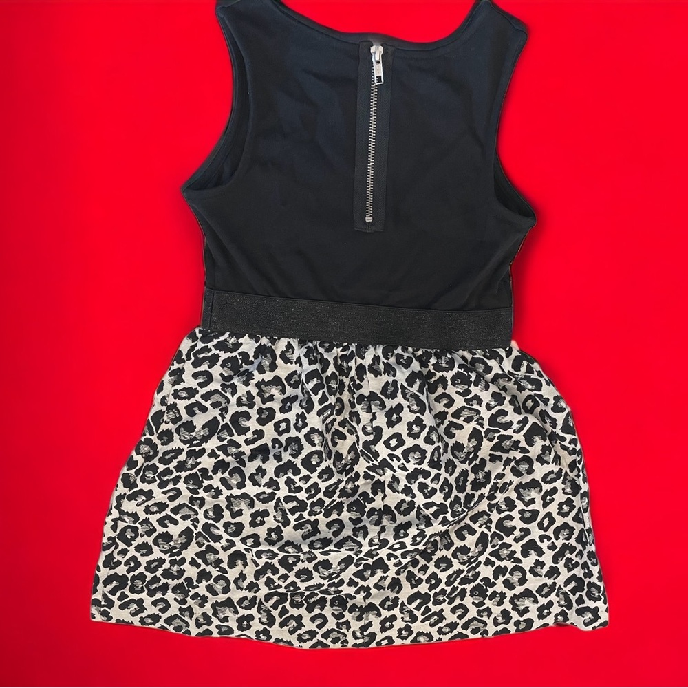 Jessica Simpson black/Animal print girls dress - Picture 2 of 3